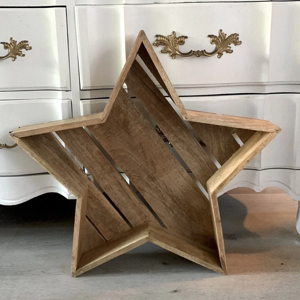 Star Wooden shape Tray Christmas Decor‎ Rustic large